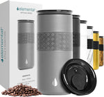 Elemental Artisan insulated tumbler graphite front view