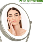 Ovente dimmable LED makeup mirror powered via USB adapter