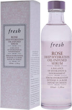 Fresh Rose Deep Hydration Oil Infused Serum back label with ingredients