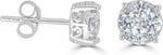 Fifth and fine sterling silver earrings side angle view