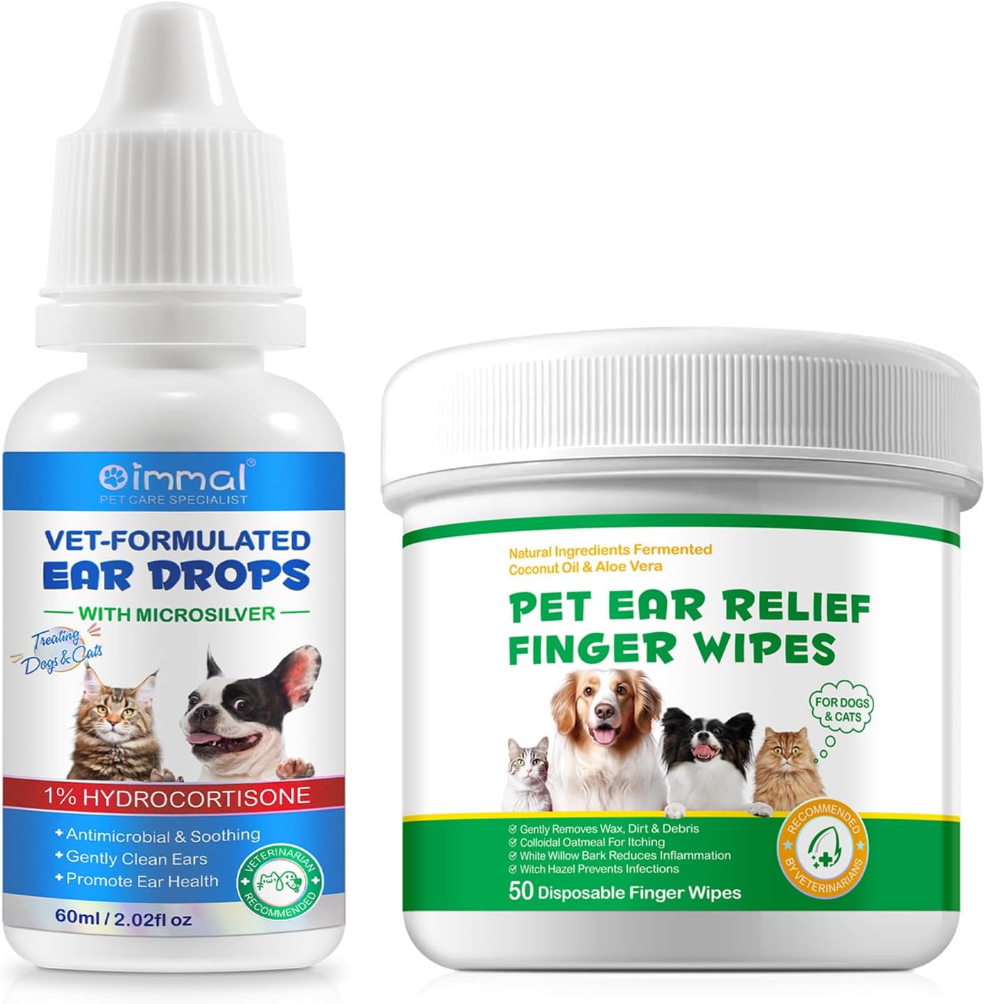 Purvigor ear infection drops and wipes front view