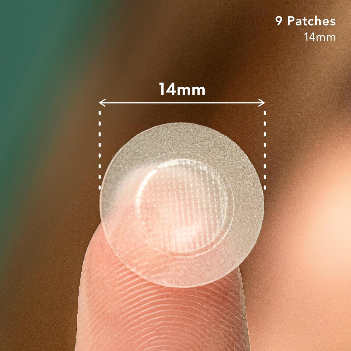 Rael hydrocolloid spot covers showing the clear powder matte finish texture.