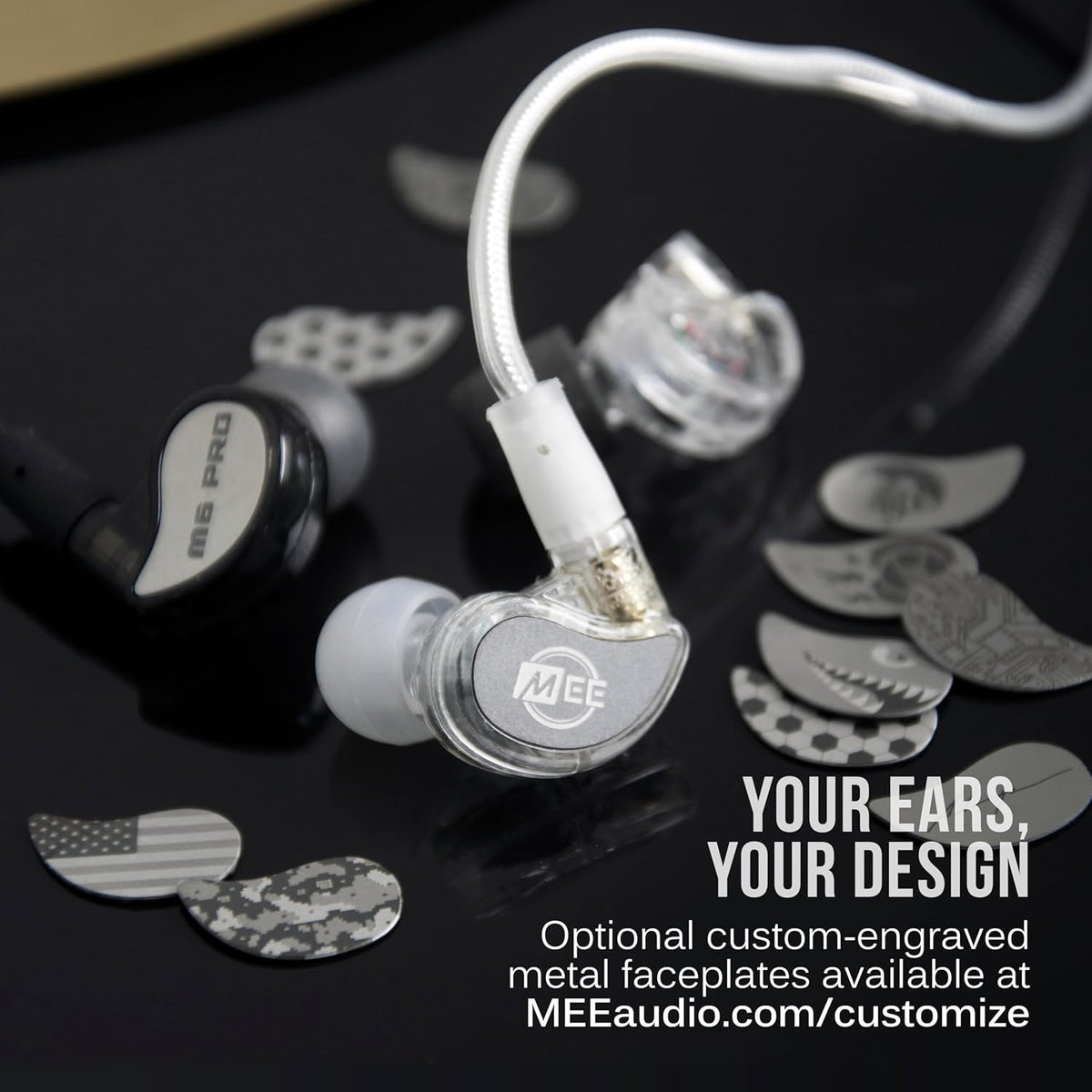 MEE audio M6 PRO In Ear Monitor Headphones for Musicians, 2nd Gen Model With Upgraded Sound, Memory Wire Earhooks & Replaceable Cables, Noise Isolating Professional Earbuds, 2 Cords Included (Black) - Image 11