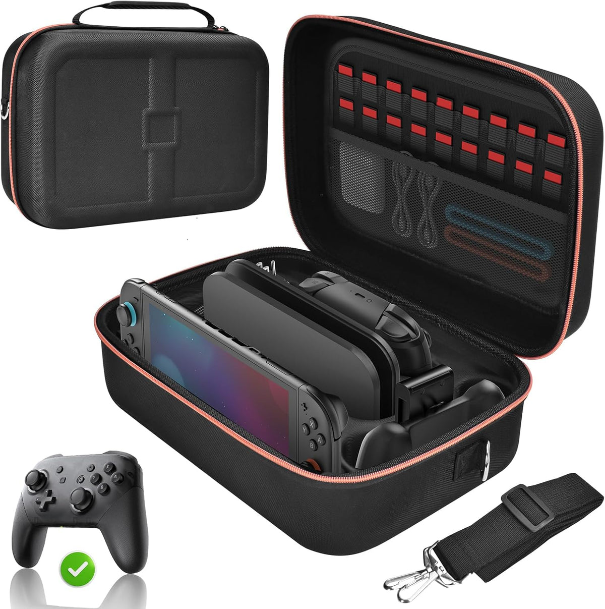 Gorixer Switch 2 Case front view showing the durable hard EVA shell design