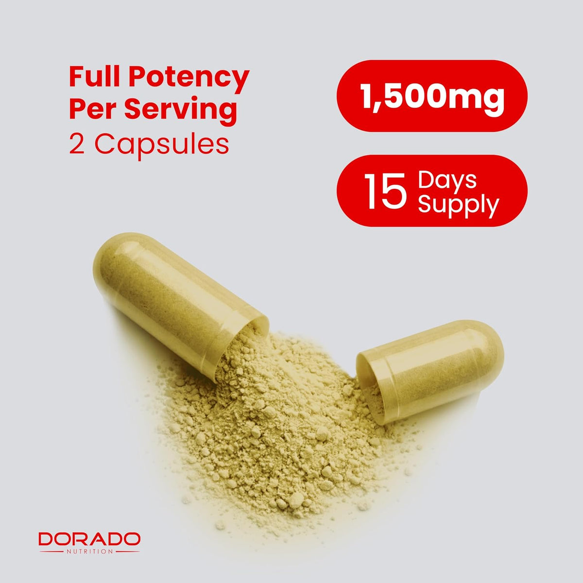 Dorado Nutrition supplement bottle on white background