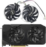 NNL replacement GPU cooling fan front view showing black dual fan blades for graphics card restoration.