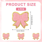 XIHIRCD sparkling gold border bow patch close up