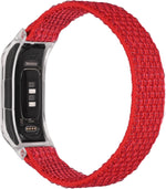 Side angle view of C2D Joy replacement band installed on fitness tracker