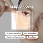 Vegan Collagen eye patches inside clear packaging