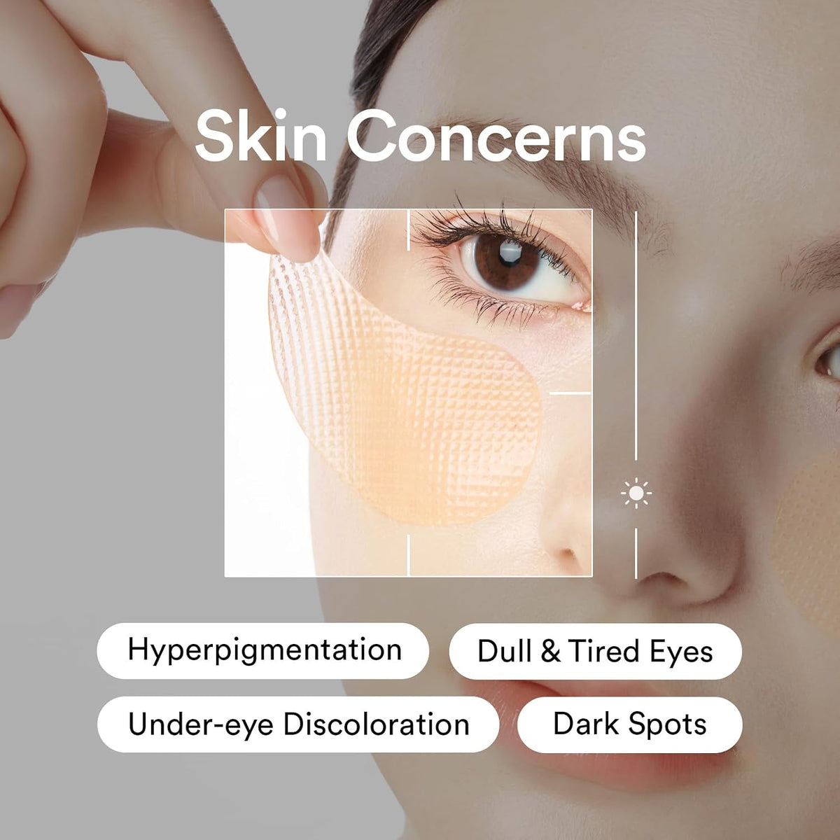 Vegan Collagen eye patches inside clear packaging