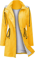 Arthas Women Light Rain Jacket Waterproof Active Outdoor Trench Raincoat with Hood Lightweight Plus Size for Girls - Image 11