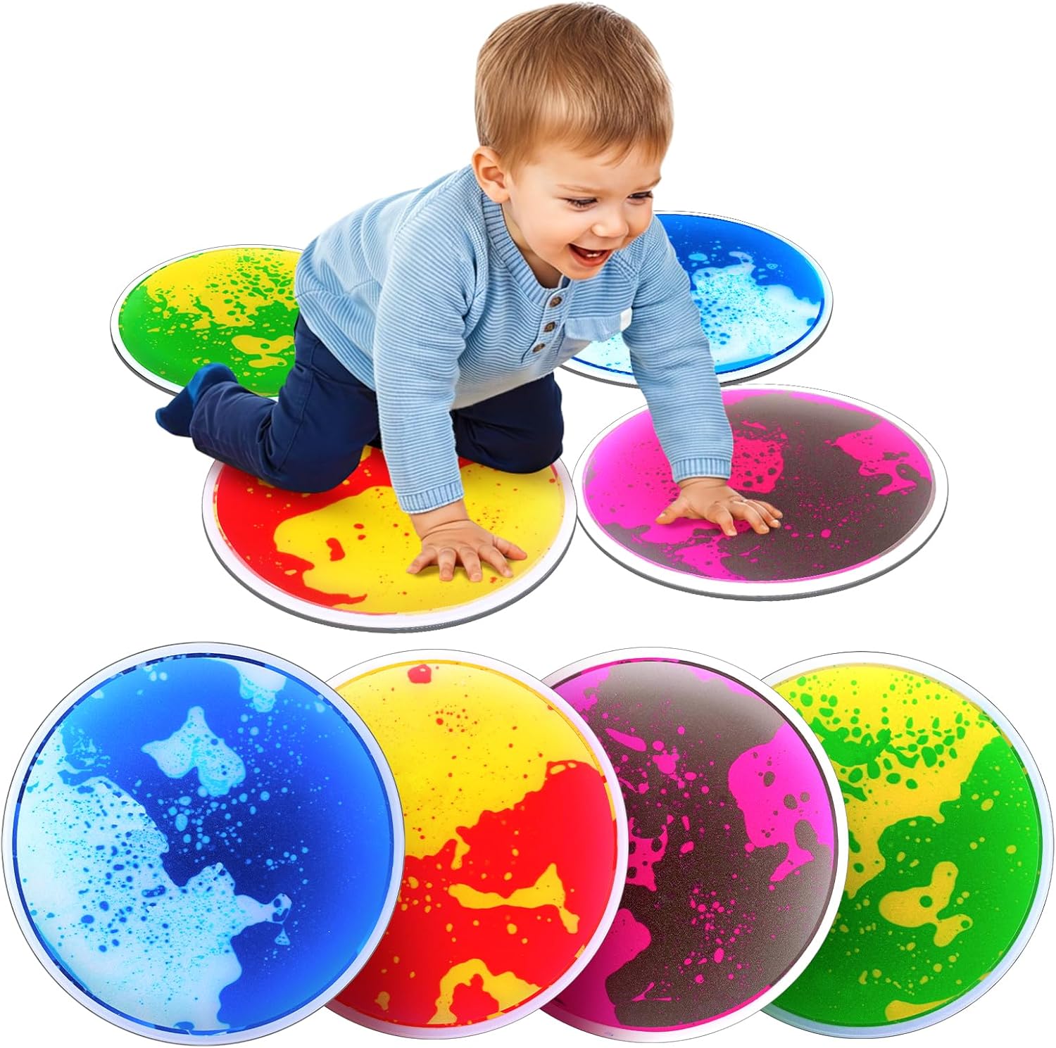 Small Fish sensory floor tiles 4 pack top view