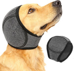 XFSRG dog noise cancelling ear wrap front view on a medium dog