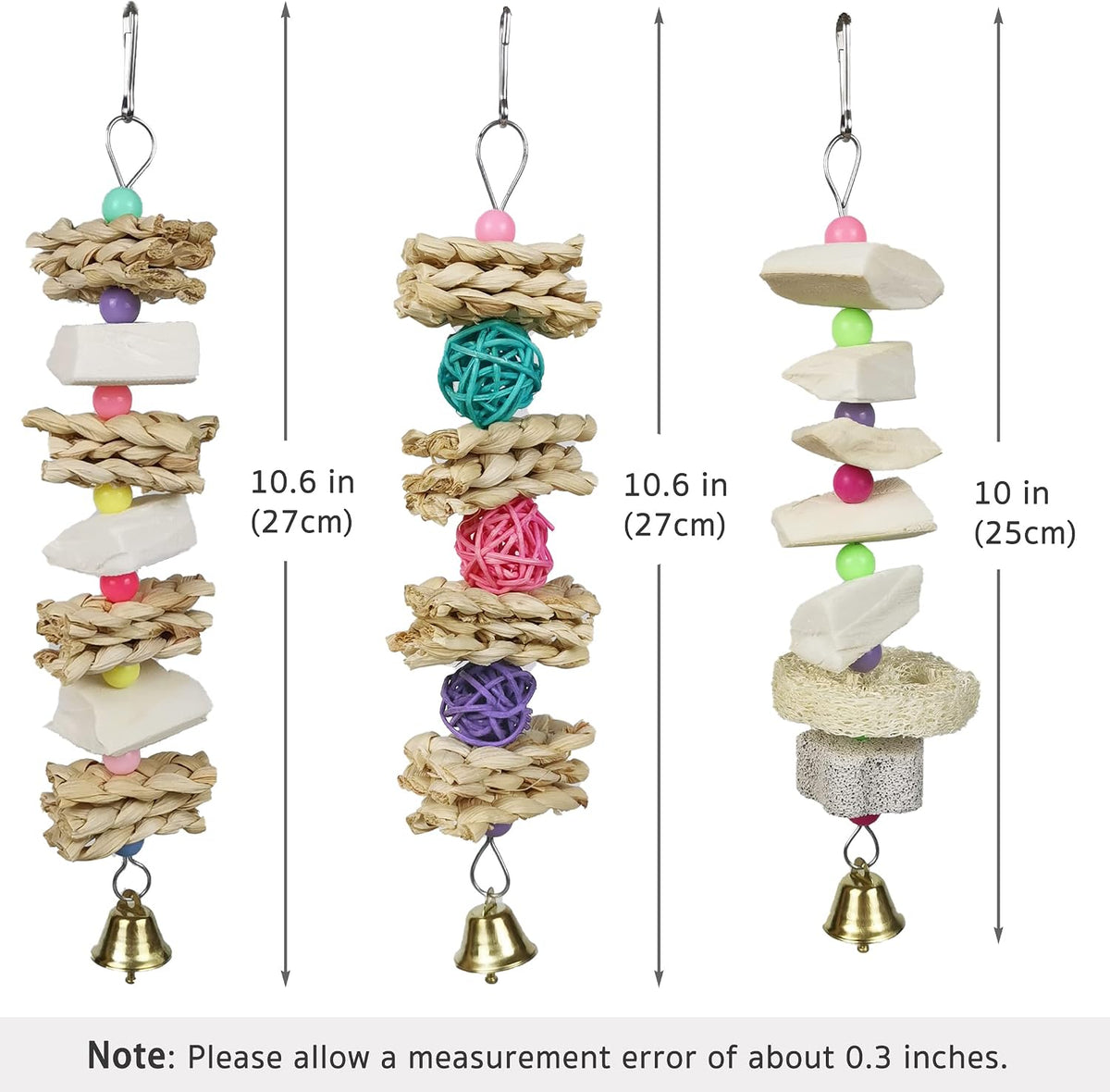 Porous mineral lava block beak trimmer bird toy feature