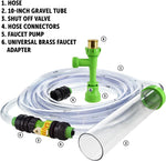 Python gravel cleaner attachment tube showing the premium plastic build quality.