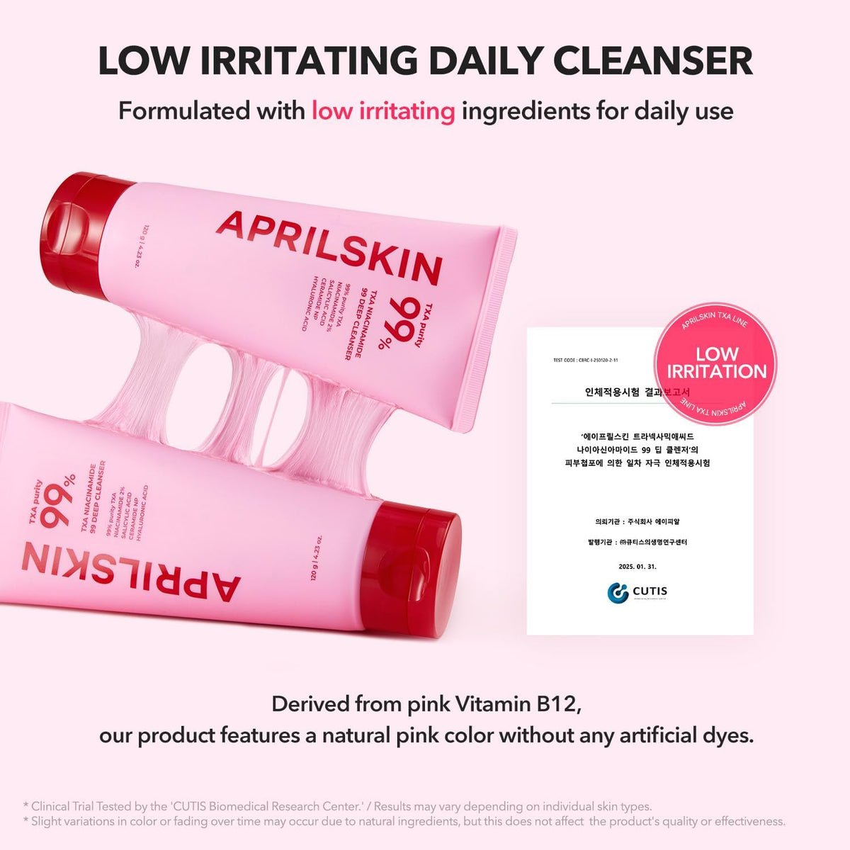Aprilskin Tranexamic Acid and Niacinamide pore refining cleanser squeeze tube