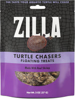 Zilla Turtle Chasers Floating Treats front view packaging of premium reptile snacks.