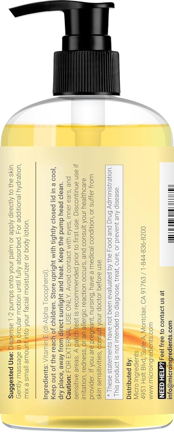 Micro ingredients vitamin e oil box and bottle lifestyle shot