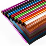 Shareluck 8 colors transparent colored cellophane wrap rolls front view