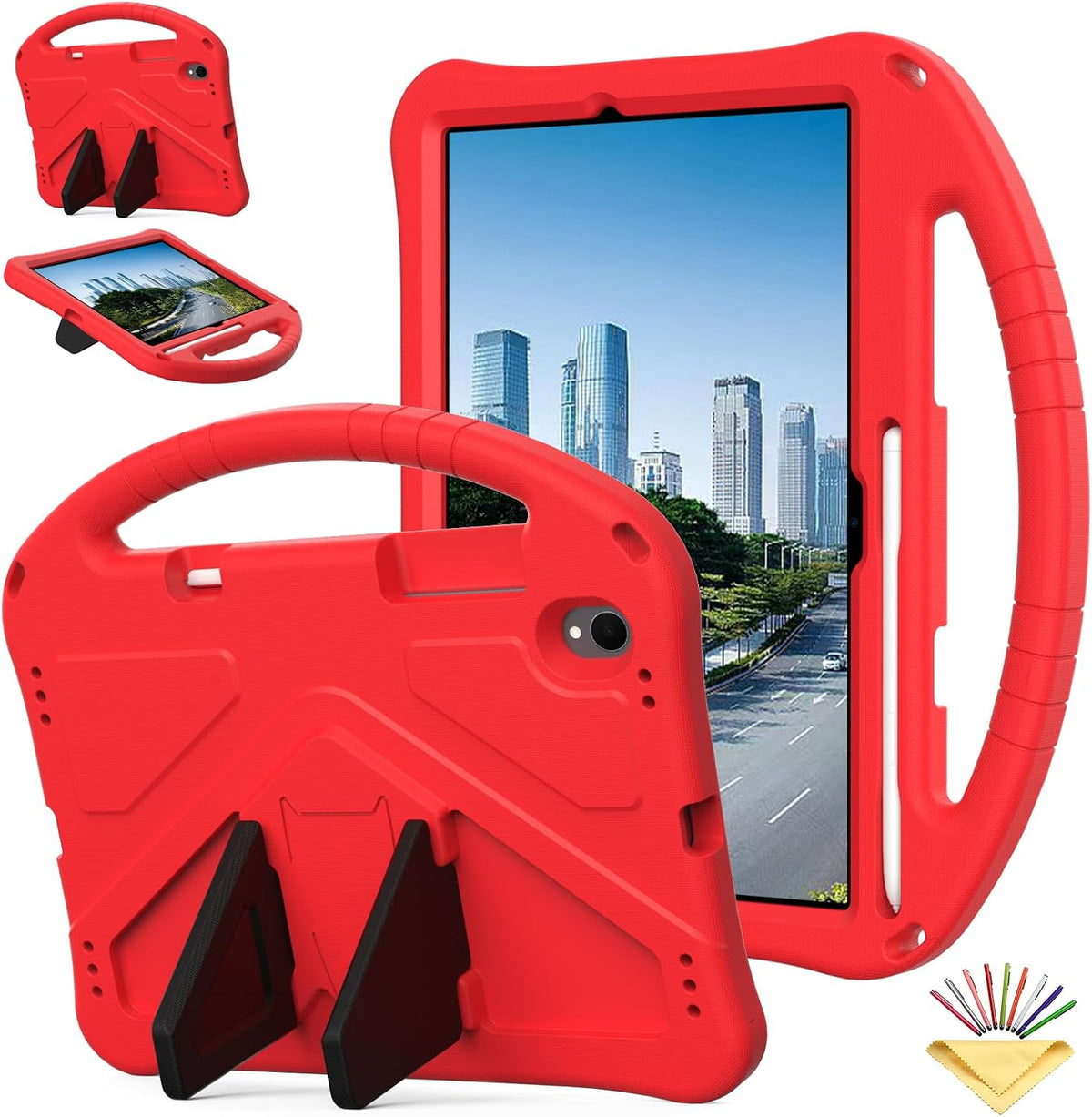 Kids Case for Samsung Galaxy Tab S10 Lite/ S10 FE/ S9 FE 10.9 inch/Tab S9/ S8/ S7 5G Tablet 11" with Anti-Slip Handle Stand Lightweight Soft EVA Shockproof Kickstand Girl Boy Cover, Black - Image 13