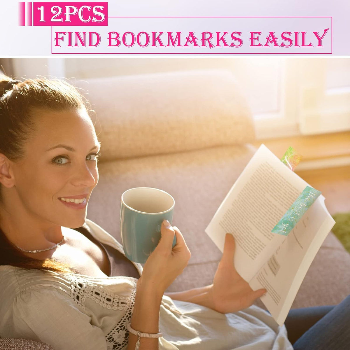 Anseal motivational paper bookmarks displayed in a 12-piece bulk set