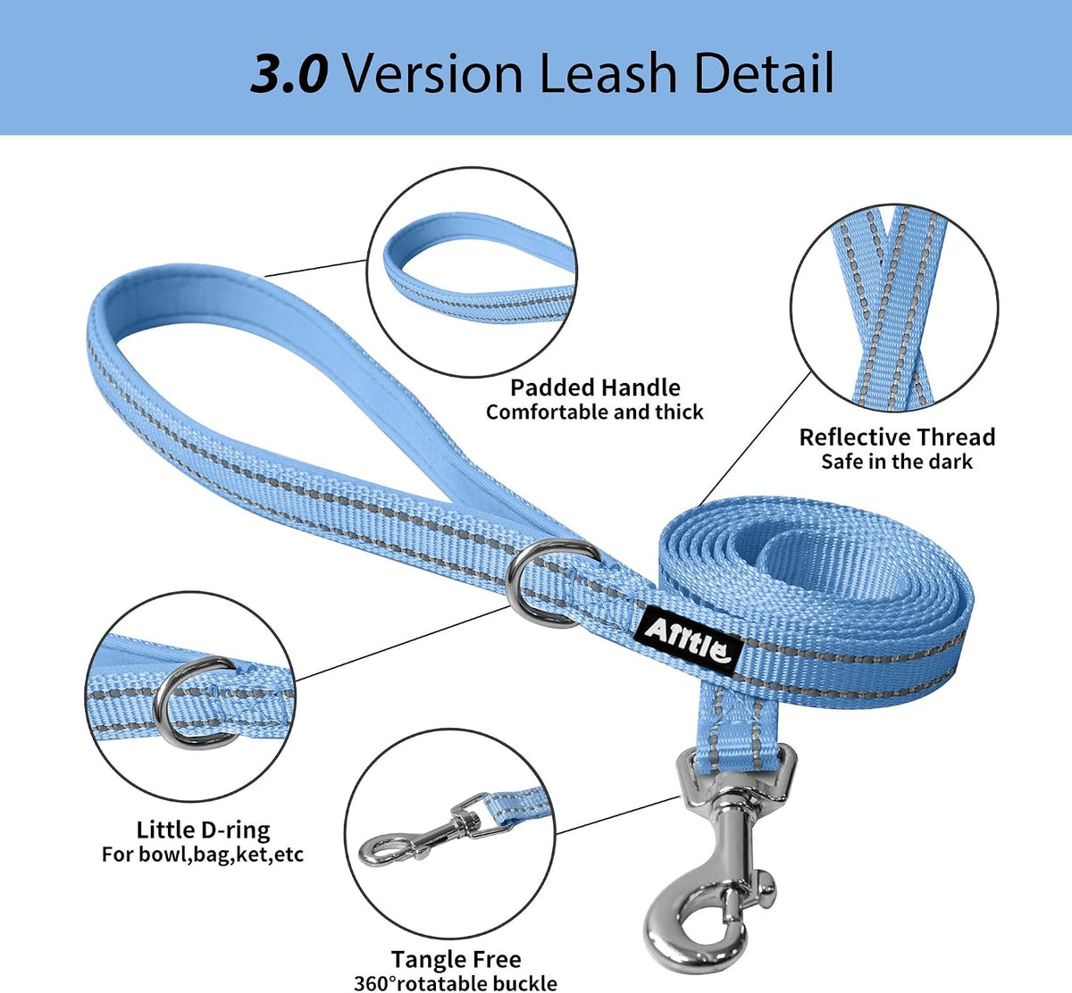 Aiitle reflective dog harness and leash set