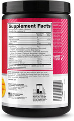 Optimum Nutrition Amino Energy premium pre workout container close up highlighting zero sugar claim