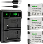 Rear view of the Kastar replacement battery showing voltage and model specs