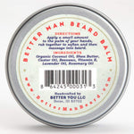 Better Man Beard Balm open metal tin showing texture