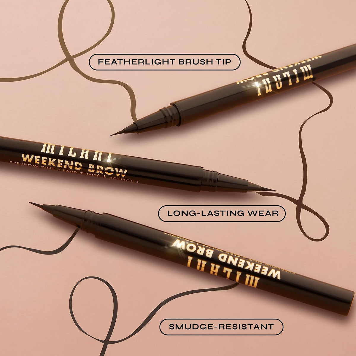 Vegan and cruelty free long lasting eyebrow makeup pen by Milani Cosmetics.