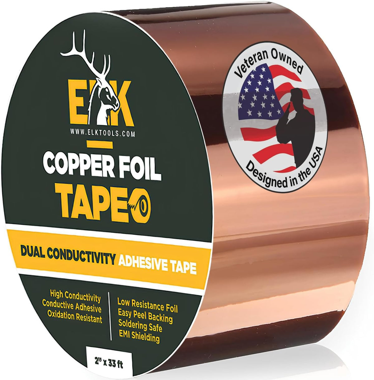 ELK copper foil tape front view roll packaging