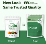 Micro Ingredients Organic Inulin FOS Fiber Powder nutritional facts label detail