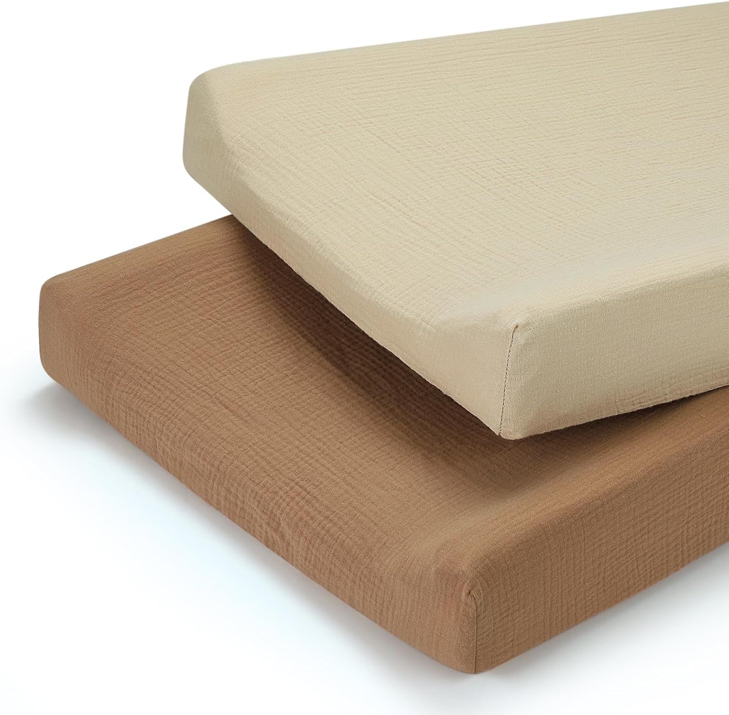 Lulumoon muslin baby changing pad cover set front view