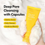 TOSOWOONG Kojic Acid Turmeric face wash tube displaying Korean skincare dark spot care benefits