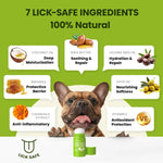Close up of PawSono all-natural ingredients label