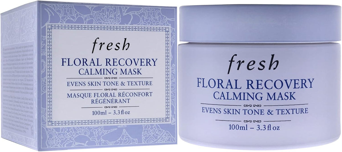 Fresh Floral Recovery Calming Mask 3.3 Ounce bottle details for sensitive skin
