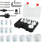 GMTOOLS hole saw kit front view with storage case
