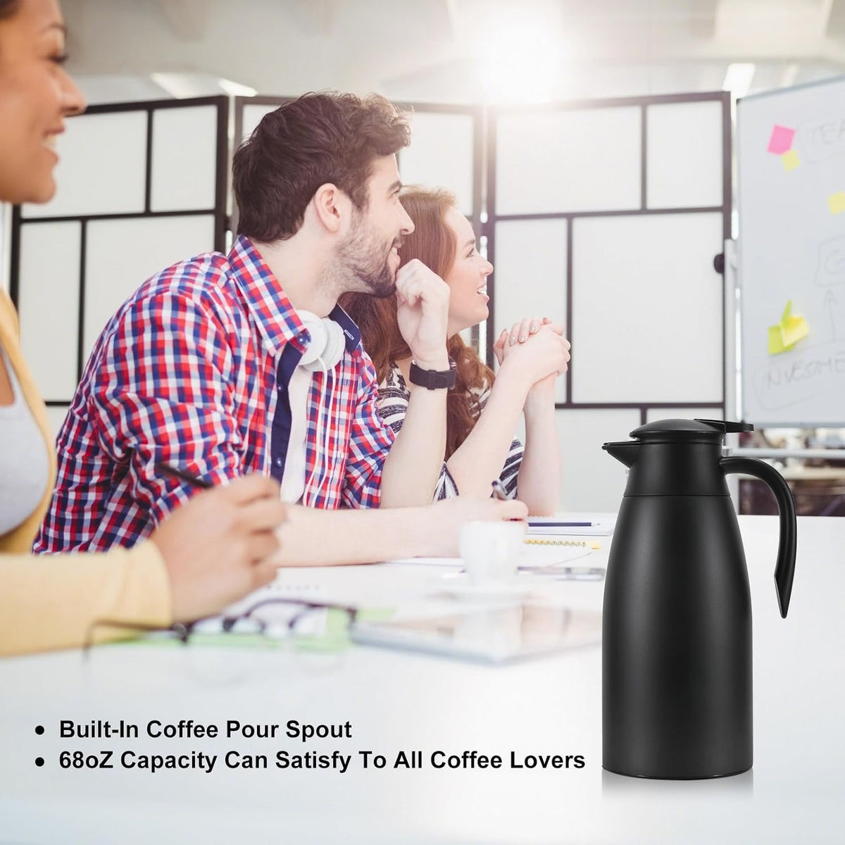 Dumfoin thermal carafe wide mouth opening