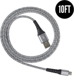 TrueProve braided USB cable connected to condenser microphone setup