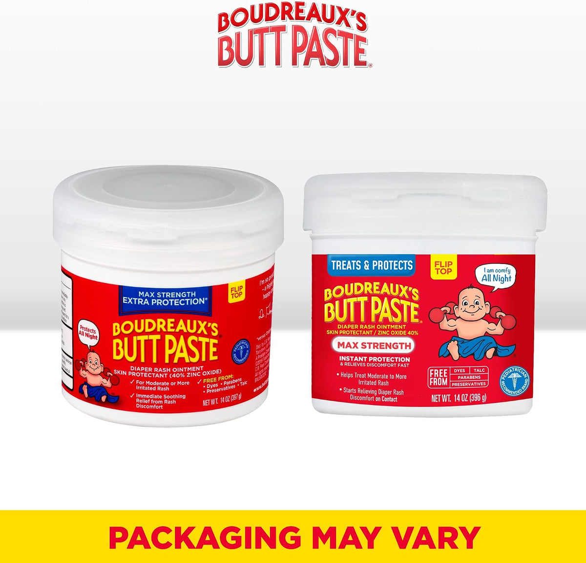 Boudreauxs Butt Paste 14 Ounce jar package layout