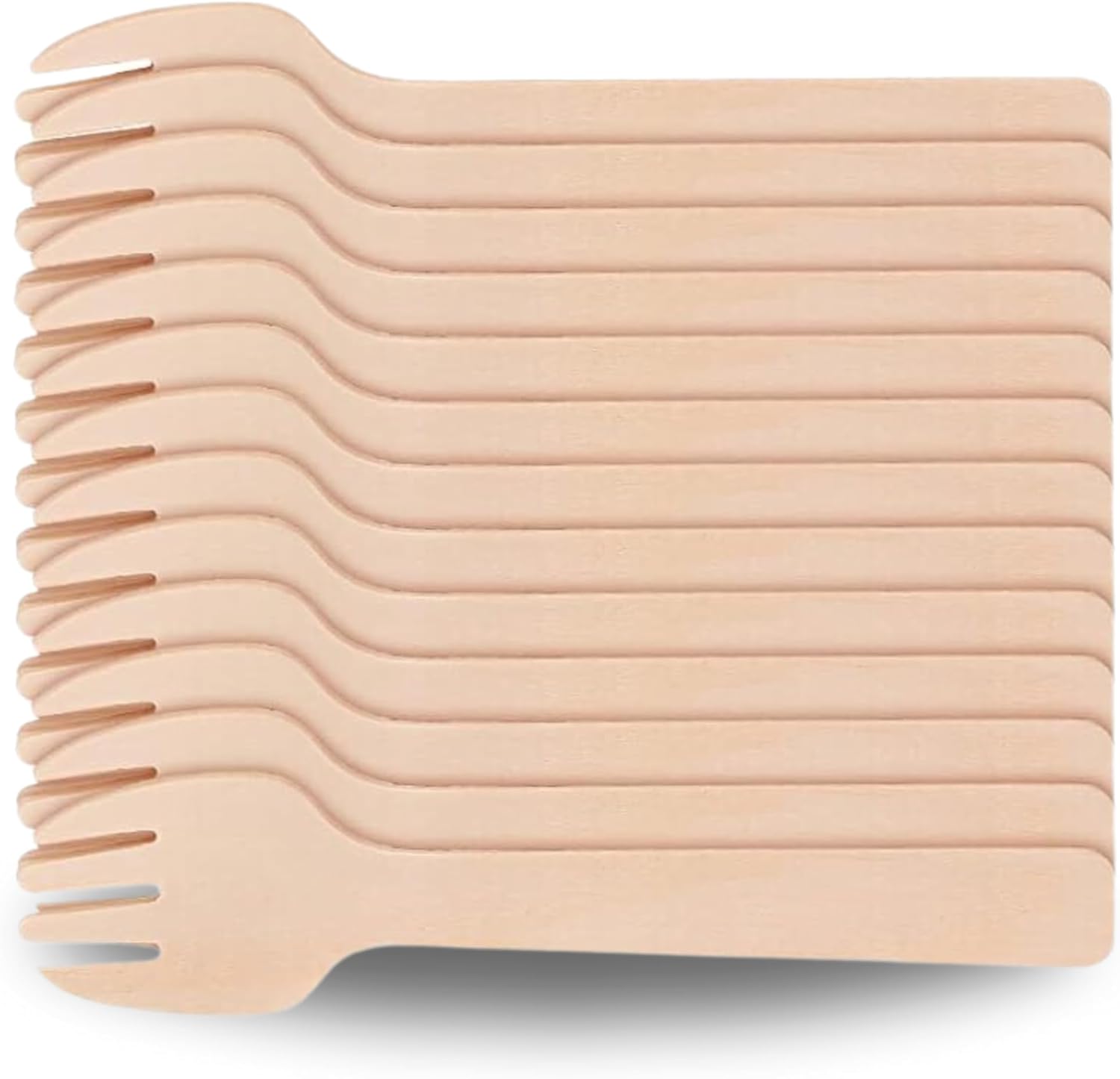 4" Mini Wooden Sporks/Compostable Birchwood - Pack of 200ct - Image 1