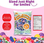 Albert's Assorted Fruit Chews 240 pieces bag back view with nutrition details