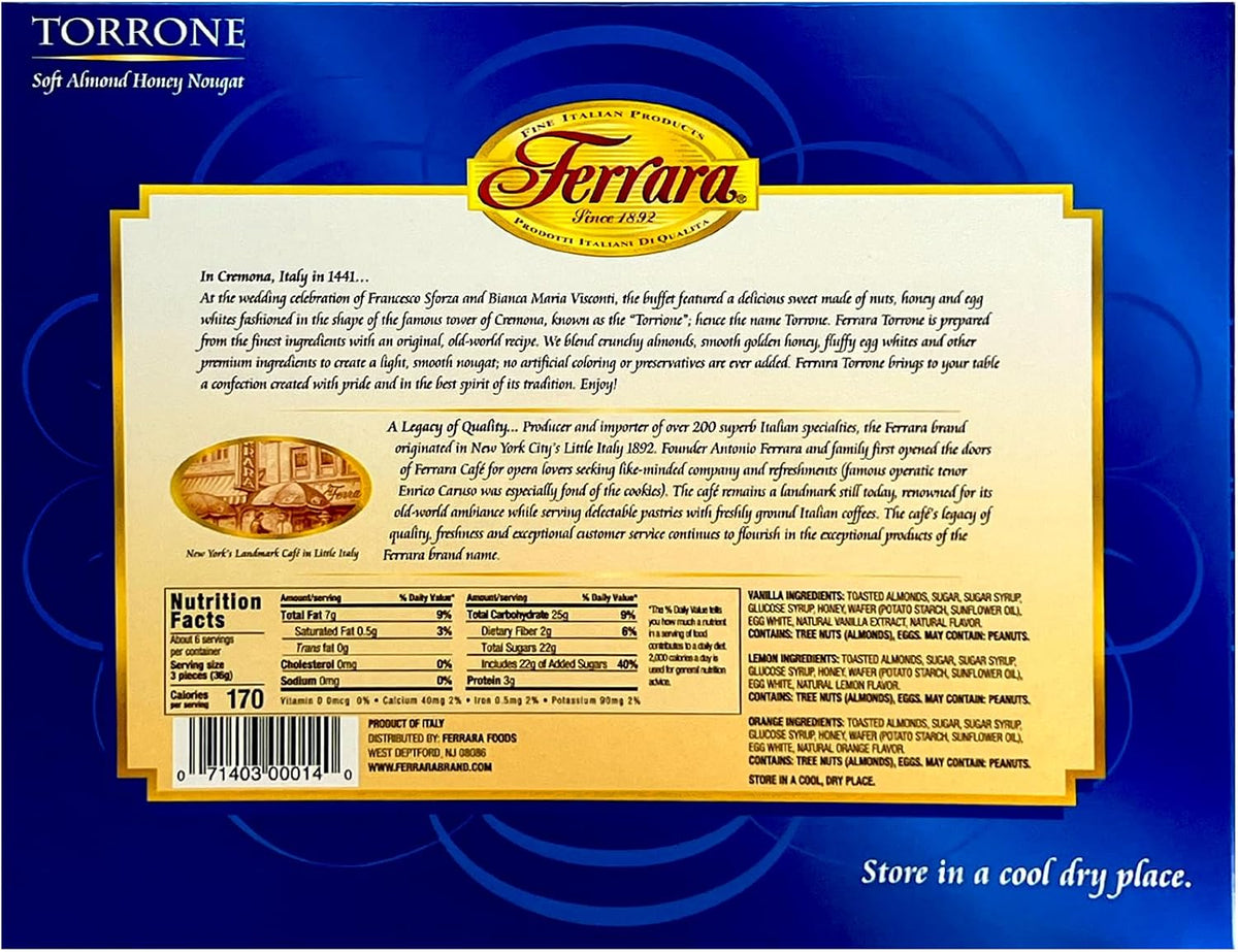 Ferrara Italian style soft nougat variety pack individually wrapped pieces