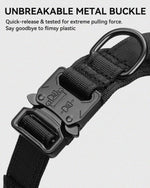 Joytale military style dog collar with control handle