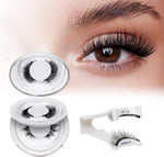 QUEWEL Magnetic Eyelashes 2 pair set with cat eye flared design