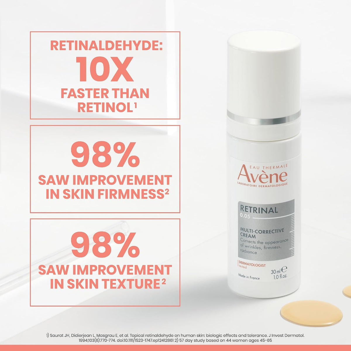 Avène Retrinal cream pump bottle packaging