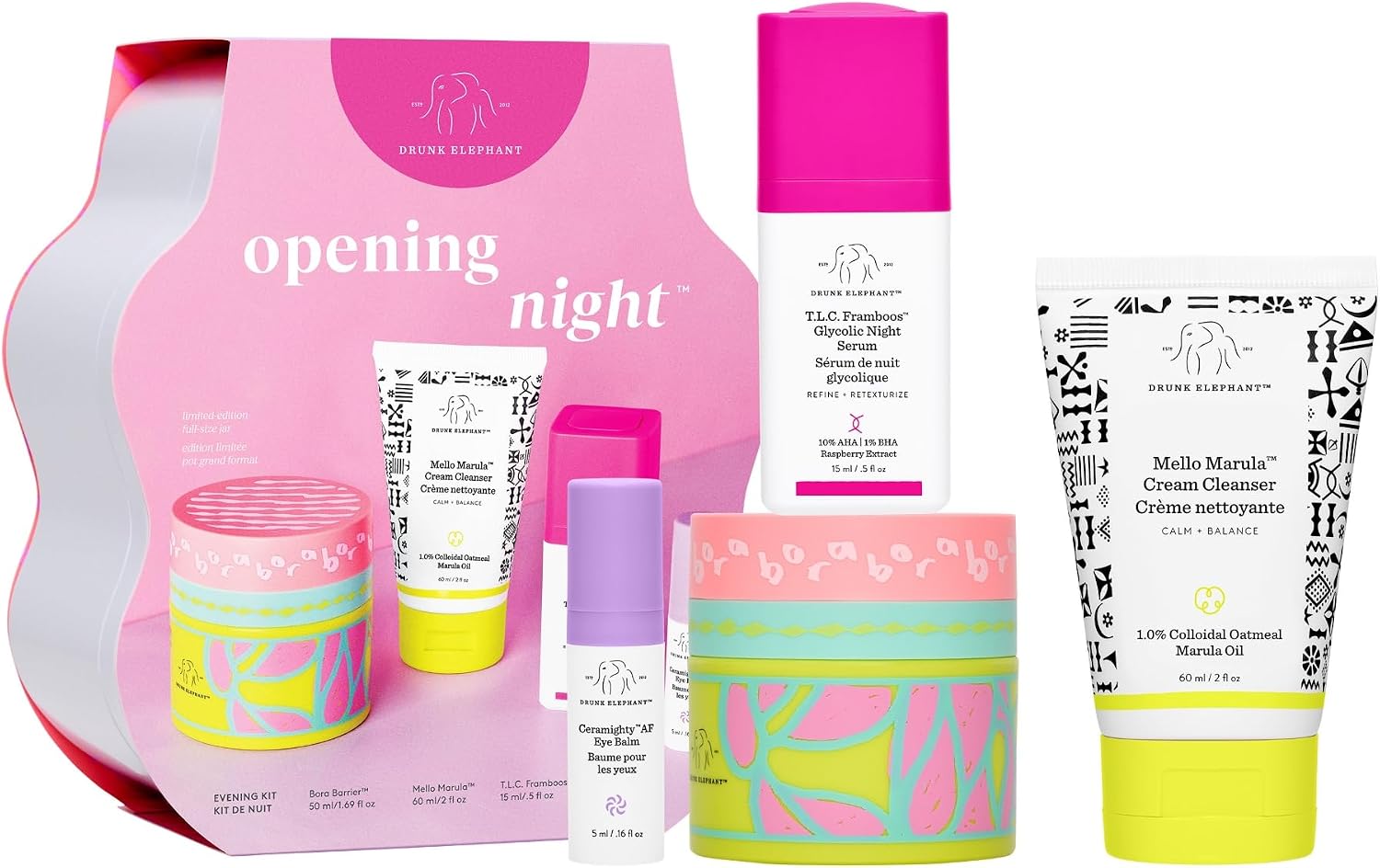 Drunk Elephant Opening Night Evening Kit front view