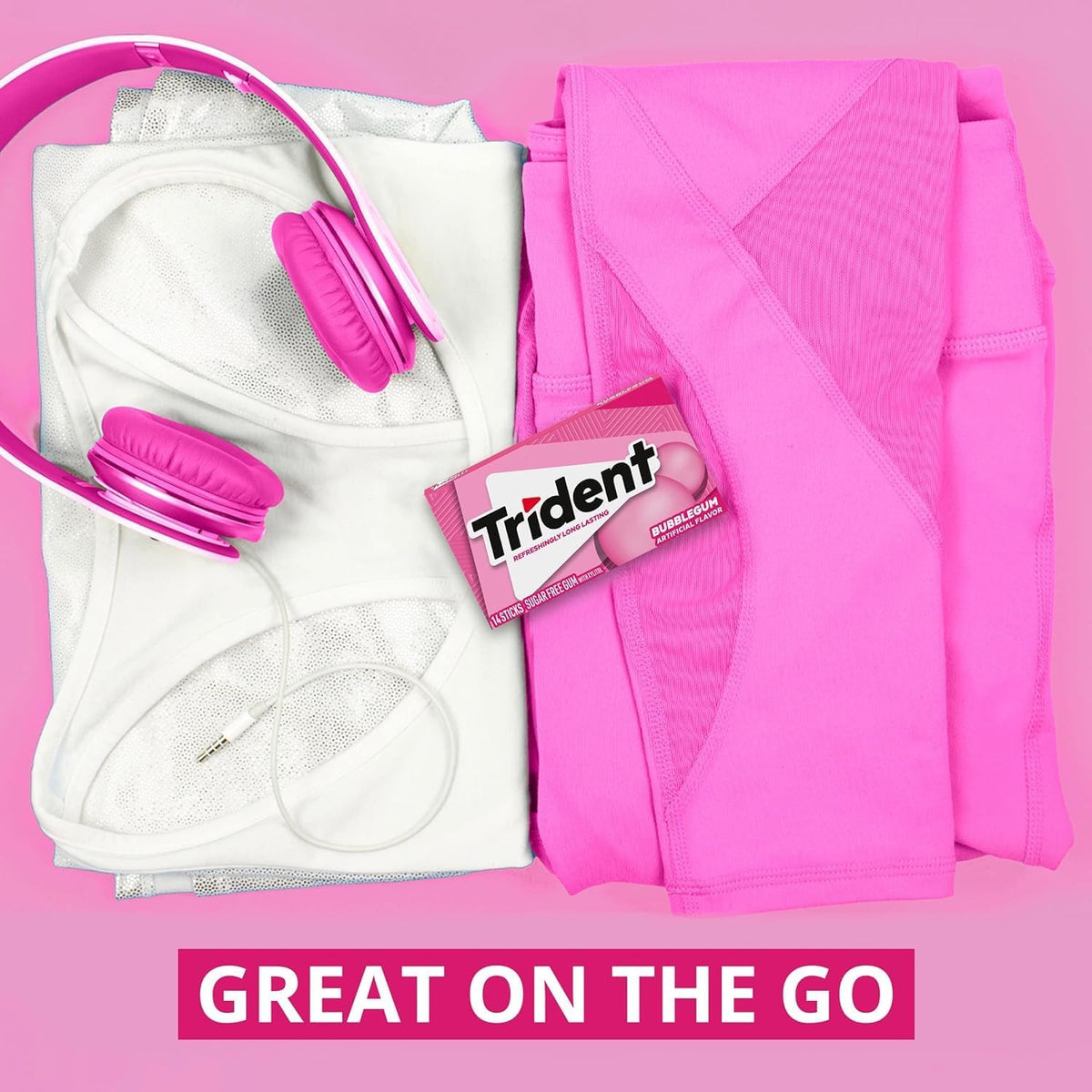 Trident Bubblegum Sugar-Free Chewing Gum, 3 Packs of 14 Pieces (42 Total Pieces) - Image 9