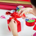 Double-faced satin ribbon showing shiny sheen on both sides