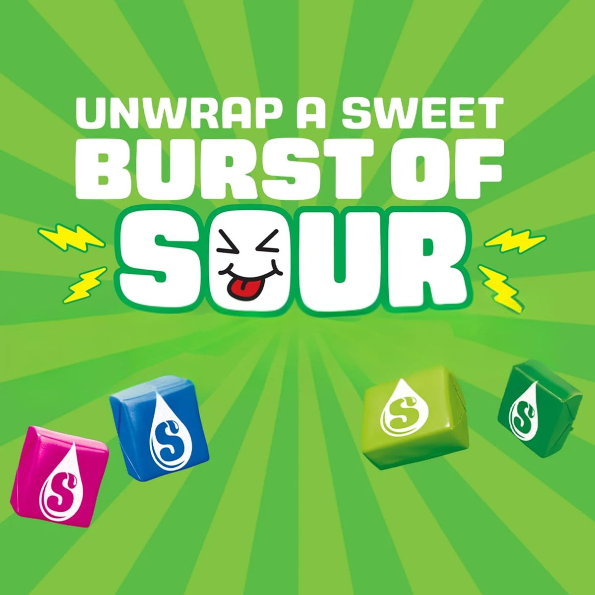 Sour blue raspberry green apple strawberry watermelon Starburst fruit chews